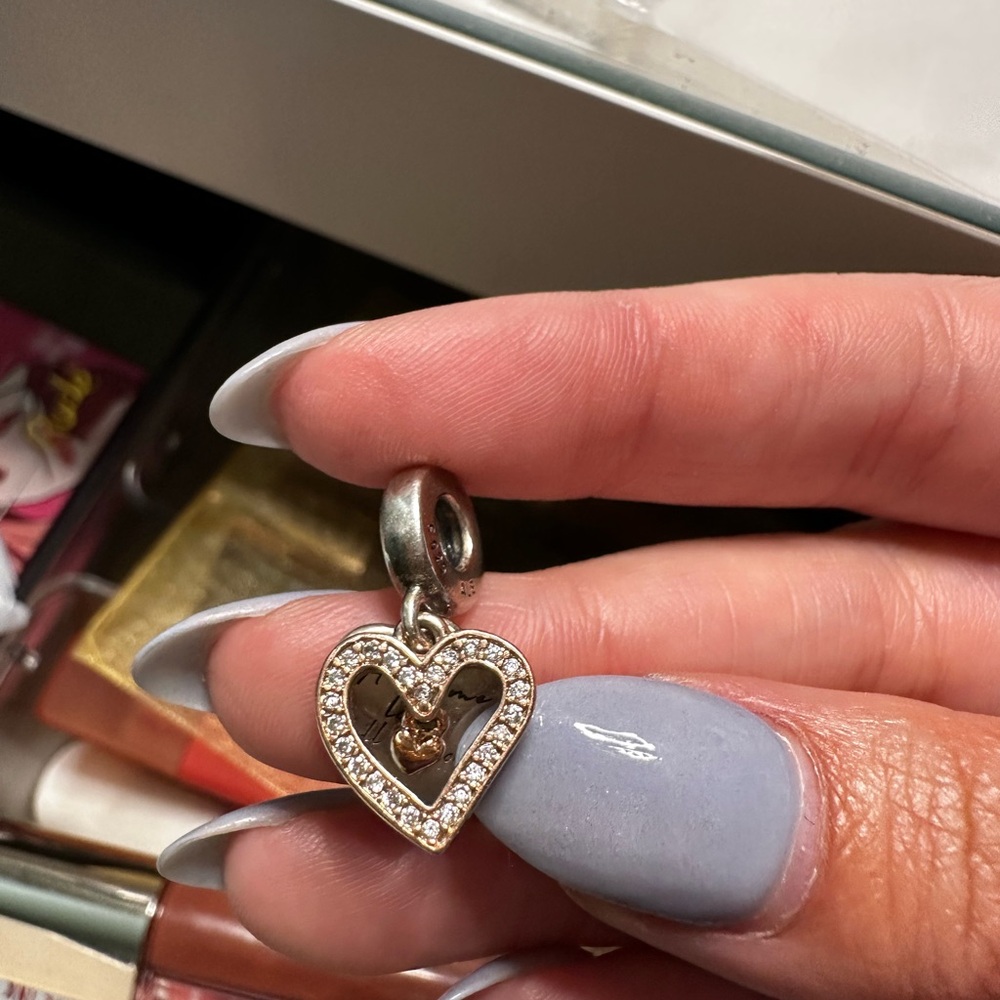 Pandora Heart-Shaped Rose Gold Charm